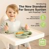 imageKeaBabies Suction Plates with Lids for Baby  3Pack 100 Silicone Toddler Plates with Suction Divided BPAFree Baby Led Weaning Essentials for Kids Dishwasher Microwave Safe Durable SlateMellow