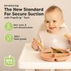 imageKeaBabies Suction Plates with Lids for Baby  3Pack 100 Silicone Toddler Plates with Suction Divided BPAFree Baby Led Weaning Essentials for Kids Dishwasher Microwave Safe Durable SlateRoseate