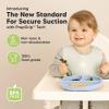 imageKeaBabies Suction Plates with Lids for Baby  3Pack 100 Silicone Toddler Plates with Suction Divided BPAFree Baby Led Weaning Essentials for Kids Dishwasher Microwave Safe Durable SlateRain