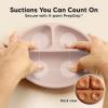 imageKeaBabies Suction Plates with Lids for Baby  3Pack 100 Silicone Toddler Plates with Suction Divided BPAFree Baby Led Weaning Essentials for Kids Dishwasher Microwave Safe Durable SlateDusk