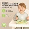 imageKeaBabies Suction Plates with Lids for Baby  3Pack 100 Silicone Toddler Plates with Suction Divided BPAFree Baby Led Weaning Essentials for Kids Dishwasher Microwave Safe Durable SlateOlive