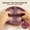 imageKeaBabies Suction Plates with Lids for Baby  3Pack 100 Silicone Toddler Plates with Suction Divided BPAFree Baby Led Weaning Essentials for Kids Dishwasher Microwave Safe Durable SlateBurgundy