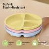 imageKeaBabies Suction Plates with Lids for Baby  3Pack 100 Silicone Toddler Plates with Suction Divided BPAFree Baby Led Weaning Essentials for Kids Dishwasher Microwave Safe Durable SlatePopsicle