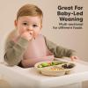 imageKeaBabies Suction Plates with Lids for Baby  3Pack 100 Silicone Toddler Plates with Suction Divided BPAFree Baby Led Weaning Essentials for Kids Dishwasher Microwave Safe Durable SlateSlate
