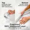 imageWaterproof Crib Mattress Protector Cover Fitted  2Pack Quiet Baby Crib Mattress Pad Sheets 52quot x 28quot Soft Quilted Cotton Baby Sheet Machine Washable Easy Fit Durable KhakiMavySoft WhiteMavy