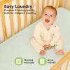 imageWaterproof Crib Mattress Protector Cover Fitted  2Pack Quiet Baby Crib Mattress Pad Sheets 52quot x 28quot Soft Quilted Cotton Baby Sheet Machine Washable Easy Fit Durable KhakiMavySoft FernQuin