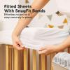 imageWaterproof Crib Mattress Protector Cover Fitted  2Pack Quiet Baby Crib Mattress Pad Sheets 52quot x 28quot Soft Quilted Cotton Baby Sheet Machine Washable Easy Fit Durable KhakiMavySoft WhiteQuin