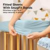 imageWaterproof Crib Mattress Protector Cover Fitted  2Pack Quiet Baby Crib Mattress Pad Sheets 52quot x 28quot Soft Quilted Cotton Baby Sheet Machine Washable Easy Fit Durable KhakiMavyGlacierQuin