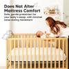 imageWaterproof Crib Mattress Protector Cover Fitted  2Pack Quiet Baby Crib Mattress Pad Sheets 52quot x 28quot Soft Quilted Cotton Baby Sheet Machine Washable Easy Fit Durable KhakiMavySoft WhiteQuin