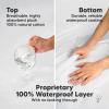 imageWaterproof Crib Mattress Protector Cover Fitted  2Pack Quiet Baby Crib Mattress Pad Sheets 52quot x 28quot Soft Quilted Cotton Baby Sheet Machine Washable Easy Fit Durable KhakiMavyPearl GrayQuin