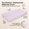 imageWaterproof Crib Mattress Protector Cover Fitted  2Pack Quiet Baby Crib Mattress Pad Sheets 52quot x 28quot Soft Quilted Cotton Baby Sheet Machine Washable Easy Fit Durable KhakiMavyLilacQuin