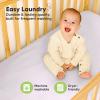 imageWaterproof Crib Mattress Protector Cover Fitted  2Pack Quiet Baby Crib Mattress Pad Sheets 52quot x 28quot Soft Quilted Cotton Baby Sheet Machine Washable Easy Fit Durable KhakiMavyThistleQuin