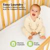 imageWaterproof Crib Mattress Protector Cover Fitted  2Pack Quiet Baby Crib Mattress Pad Sheets 52quot x 28quot Soft Quilted Cotton Baby Sheet Machine Washable Easy Fit Durable KhakiMavySoft WhiteQuin