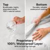 imageWaterproof Crib Mattress Protector Cover Fitted  2Pack Quiet Baby Crib Mattress Pad Sheets 52quot x 28quot Soft Quilted Cotton Baby Sheet Machine Washable Easy Fit Durable KhakiMavyPearl GrayMavy