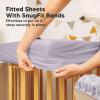 imageWaterproof Crib Mattress Protector Cover Fitted  2Pack Quiet Baby Crib Mattress Pad Sheets 52quot x 28quot Soft Quilted Cotton Baby Sheet Machine Washable Easy Fit Durable KhakiMavyThistleQuin