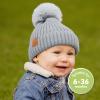 image2Pack Baby Hats for Girls Boys  Stretchy Baby Beanies Cute Newborn ampamp Toddler Winter Hat Soft ampamp Warm Pom Pom Beanie for Infant Toddler Boys Girls 636 Months Ember MCloud