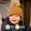 image2Pack Baby Hats for Girls Boys  Stretchy Baby Beanies Cute Newborn ampamp Toddler Winter Hat Soft ampamp Warm Pom Pom Beanie for Infant Toddler Boys Girls 636 Months Ember MBlast