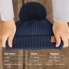 image2Pack Baby Hats for Girls Boys  Stretchy Baby Beanies Cute Newborn ampamp Toddler Winter Hat Soft ampamp Warm Pom Pom Beanie for Infant Toddler Boys Girls 636 Months Ember MCobalt