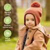 imageBaby Beanies Baby Hats for Boys Girls  Cute Toddler Winter Hat Soft ampamp Stretchy Beanies for Infant Newborn 636 Months Cozy ampamp Warm with Earflap Muff ampamp Pom RegaliaClay