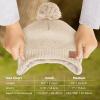 imageBaby Beanies Baby Hats for Boys Girls  Cute Toddler Winter Hat Soft ampamp Stretchy Beanies for Infant Newborn 636 Months Cozy ampamp Warm with Earflap Muff ampamp Pom RegaliaCream
