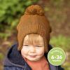 imageBaby Beanies Baby Hats for Boys Girls  Cute Toddler Winter Hat Soft ampamp Stretchy Beanies for Infant Newborn 636 Months Cozy ampamp Warm with Earflap Muff ampamp Pom RegaliaLatte