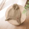 imageBaby Beanies Baby Hats for Boys Girls  Cute Toddler Winter Hat Soft ampamp Stretchy Beanies for Infant Newborn 636 Months Cozy ampamp Warm with Earflap Muff ampamp Pom RegaliaTaupe