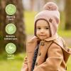 imageBaby Beanies Baby Hats for Boys Girls  Cute Toddler Winter Hat Soft ampamp Stretchy Beanies for Infant Newborn 636 Months Cozy ampamp Warm with Earflap Muff ampamp Pom RegaliaBlush