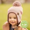 imageBaby Beanies Baby Hats for Boys Girls  Cute Toddler Winter Hat Soft ampamp Stretchy Beanies for Infant Newborn 636 Months Cozy ampamp Warm with Earflap Muff ampamp Pom RegaliaBlush