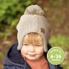 imageBaby Beanies Baby Hats for Boys Girls  Cute Toddler Winter Hat Soft ampamp Stretchy Beanies for Infant Newborn 636 Months Cozy ampamp Warm with Earflap Muff ampamp Pom RegaliaCream