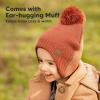 imageBaby Beanies Baby Hats for Boys Girls  Cute Toddler Winter Hat Soft ampamp Stretchy Beanies for Infant Newborn 636 Months Cozy ampamp Warm with Earflap Muff ampamp Pom RegaliaClay