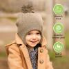 imageBaby Beanies Baby Hats for Boys Girls  Cute Toddler Winter Hat Soft ampamp Stretchy Beanies for Infant Newborn 636 Months Cozy ampamp Warm with Earflap Muff ampamp Pom RegaliaTaupe
