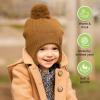imageBaby Beanies Baby Hats for Boys Girls  Cute Toddler Winter Hat Soft ampamp Stretchy Beanies for Infant Newborn 636 Months Cozy ampamp Warm with Earflap Muff ampamp Pom RegaliaLatte