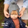 imageBaby Beanies Baby Hats for Boys Girls  Cute Toddler Winter Hat Soft ampamp Stretchy Beanies for Infant Newborn 636 Months Cozy ampamp Warm with Earflap Muff ampamp Pom RegaliaGray