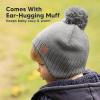 imageBaby Beanies Baby Hats for Boys Girls  Cute Toddler Winter Hat Soft ampamp Stretchy Beanies for Infant Newborn 636 Months Cozy ampamp Warm with Earflap Muff ampamp Pom RegaliaGray
