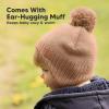 imageBaby Beanies Baby Hats for Boys Girls  Cute Toddler Winter Hat Soft ampamp Stretchy Beanies for Infant Newborn 636 Months Cozy ampamp Warm with Earflap Muff ampamp Pom RegaliaDune