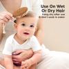 imageBaby Hair Brush and Comb Set for Newborn  Wooden Baby Hair Brush Set with Soft Goat Bristle Baby Brush Set for Newborns Baby Brush and Comb Set Girl Boy Toddler Cradle Cap BrushOval Golden OakDark Walnut