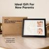 imageBaby Hand and Footprint Kit  Quick Dry Clay Baby Footprint Kit Newborn Keepsake Nursery Picture Frame for Boys Girls Personalized Gifts for Shower ampamp Registry New Mom Gift Onyx BlackOnyx Black