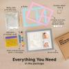 imageBaby Hand and Footprint Kit  Quick Dry Clay Baby Footprint Kit Newborn Keepsake Nursery Picture Frame for Boys Girls Personalized Gifts for Shower ampamp Registry New Mom Gift Onyx BlackCloud Gray