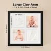 imageBaby Hand and Footprint Kit  Quick Dry Clay Baby Footprint Kit Newborn Keepsake Nursery Picture Frame for Boys Girls Personalized Gifts for Shower ampamp Registry New Mom Gift Onyx BlackOnyx Black