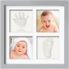 imageBaby Hand and Footprint Kit  Quick Dry Clay Baby Footprint Kit Newborn Keepsake Nursery Picture Frame for Boys Girls Personalized Gifts for Shower ampamp Registry New Mom Gift Onyx BlackCloud Gray