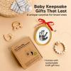 imageInkless Baby Hand and Footprint Kit  TwoSides Newborn Footprint Kit Ornament Personalized Baby Gifts Photo Frame Cute Newborn Keepsake for Nursery Decor New Mom Gifts OvalAlpine WhiteOvalGold