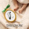 imageInkless Baby Hand and Footprint Kit  TwoSides Newborn Footprint Kit Ornament Personalized Baby Gifts Photo Frame Cute Newborn Keepsake for Nursery Decor New Mom Gifts OvalAlpine WhiteOvalGold