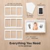 imageInkless Hand and Footprint Kit Boy Girl Newborn Keepsake  No Mess Ink Pad for Baby Handprint Clean Touch Paw Print Kit for Dog Picture Frame Personalized Baby Shower Gifts Onyx BlackVintage White