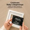 imageKeaBabies Baby Sonogram Picture Frame  Modern Ultrasound Picture Frames for Mom to Be First Pregnancy Gifts for Expecting Mom ampamp First Time Dad Baby Gender Reveal Gifts Petal PinkAlpine White