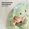 imageKeaBabies Hooded Baby Towel for Newborn  Viscose Derived from Bamboo Large Baby Bath Towels with Hood for Boys Girls Toddler Extra Absorbent ampamp Soft Newborn Bath Essentials CatTriceratops