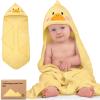imageKeaBabies Hooded Baby Towel for Newborn  Viscose Derived from Bamboo Large Baby Bath Towels with Hood for Boys Girls Toddler Extra Absorbent ampamp Soft Newborn Bath Essentials CatDuck