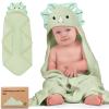 imageKeaBabies Hooded Baby Towel for Newborn  Viscose Derived from Bamboo Large Baby Bath Towels with Hood for Boys Girls Toddler Extra Absorbent ampamp Soft Newborn Bath Essentials CatTriceratops