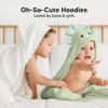imageKeaBabies Hooded Baby Towel for Newborn  Viscose Derived from Bamboo Large Baby Bath Towels with Hood for Boys Girls Toddler Extra Absorbent ampamp Soft Newborn Bath Essentials CatTriceratops