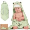 imageKeaBabies Hooded Baby Towel for Newborn  Viscose Derived from Bamboo Large Baby Bath Towels with Hood for Boys Girls Toddler Extra Absorbent ampamp Soft Newborn Bath Essentials CatFrog