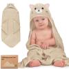 imageKeaBabies Hooded Baby Towel for Newborn  Viscose Derived from Bamboo Large Baby Bath Towels with Hood for Boys Girls Toddler Extra Absorbent ampamp Soft Newborn Bath Essentials CatCat
